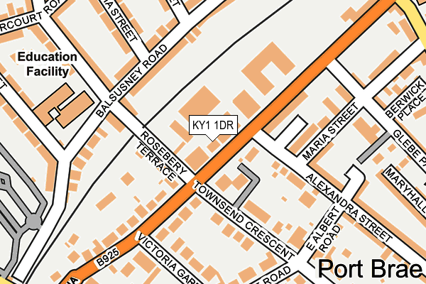 KY1 1DR map - OS OpenMap – Local (Ordnance Survey)