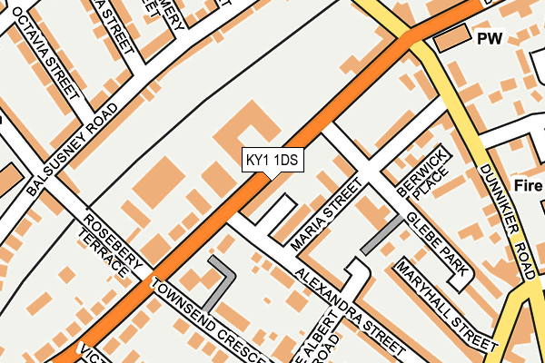 KY1 1DS map - OS OpenMap – Local (Ordnance Survey)