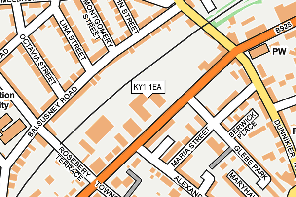 KY1 1EA map - OS OpenMap – Local (Ordnance Survey)