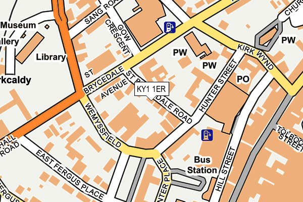 KY1 1ER map - OS OpenMap – Local (Ordnance Survey)