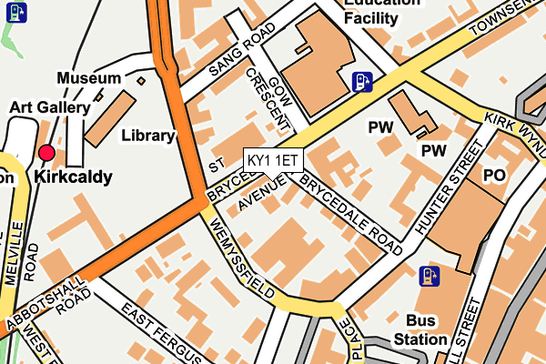 KY1 1ET map - OS OpenMap – Local (Ordnance Survey)