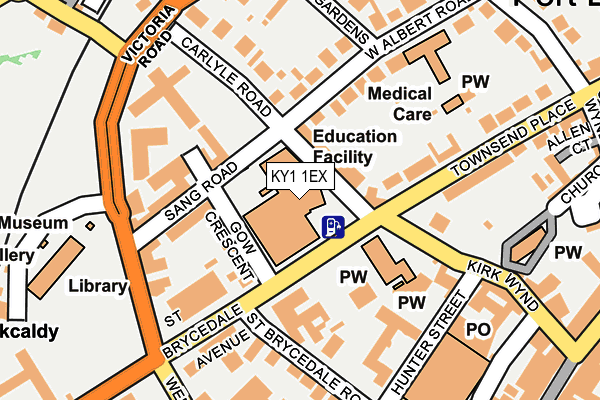 KY1 1EX map - OS OpenMap – Local (Ordnance Survey)