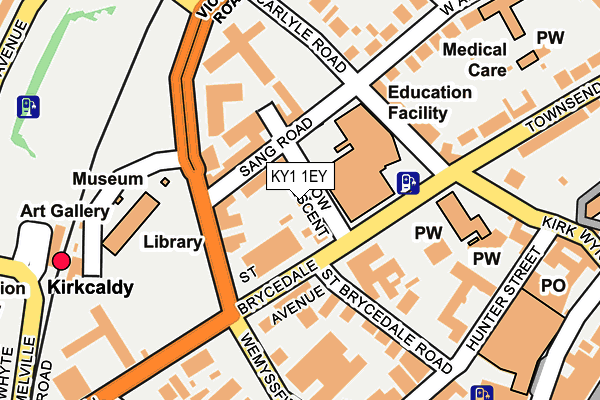 KY1 1EY map - OS OpenMap – Local (Ordnance Survey)