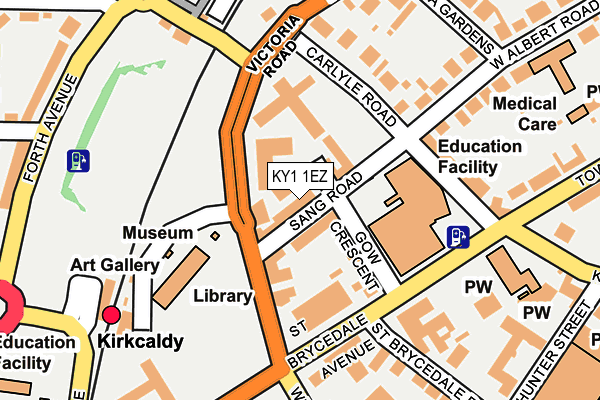 KY1 1EZ map - OS OpenMap – Local (Ordnance Survey)