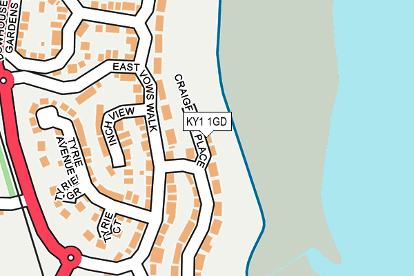 KY1 1GD map - OS OpenMap – Local (Ordnance Survey)