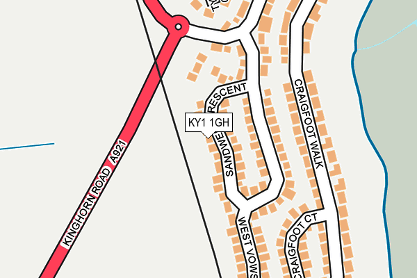 KY1 1GH map - OS OpenMap – Local (Ordnance Survey)