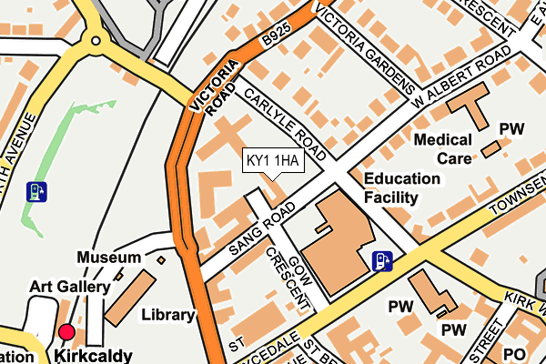 KY1 1HA map - OS OpenMap – Local (Ordnance Survey)