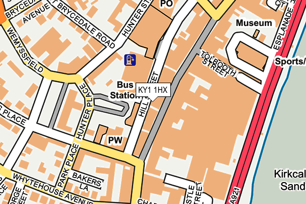 KY1 1HX map - OS OpenMap – Local (Ordnance Survey)