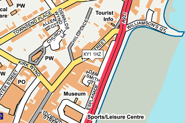 KY1 1HZ map - OS OpenMap – Local (Ordnance Survey)