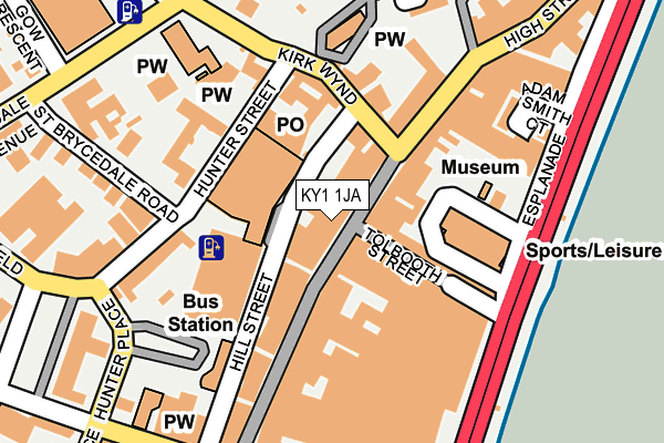 KY1 1JA map - OS OpenMap – Local (Ordnance Survey)