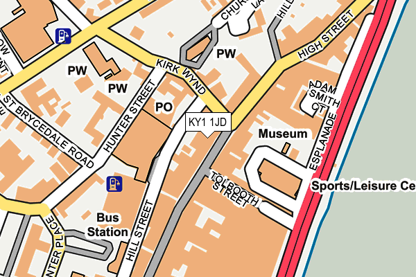 KY1 1JD map - OS OpenMap – Local (Ordnance Survey)
