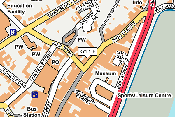 KY1 1JF map - OS OpenMap – Local (Ordnance Survey)