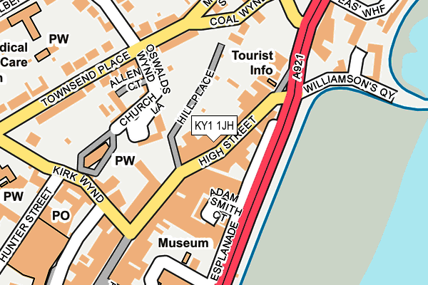 KY1 1JH map - OS OpenMap – Local (Ordnance Survey)