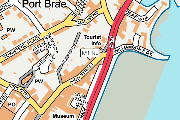 KY1 1JL map - OS OpenMap – Local (Ordnance Survey)