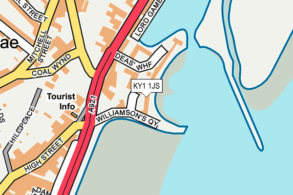 KY1 1JS map - OS OpenMap – Local (Ordnance Survey)