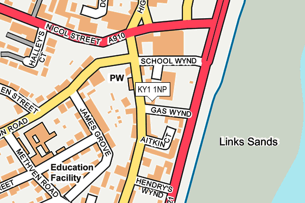 KY1 1NP map - OS OpenMap – Local (Ordnance Survey)