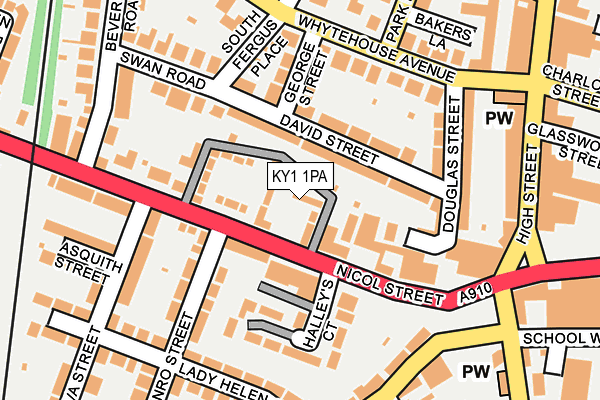 KY1 1PA map - OS OpenMap – Local (Ordnance Survey)