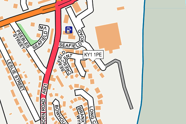 KY1 1PE map - OS OpenMap – Local (Ordnance Survey)