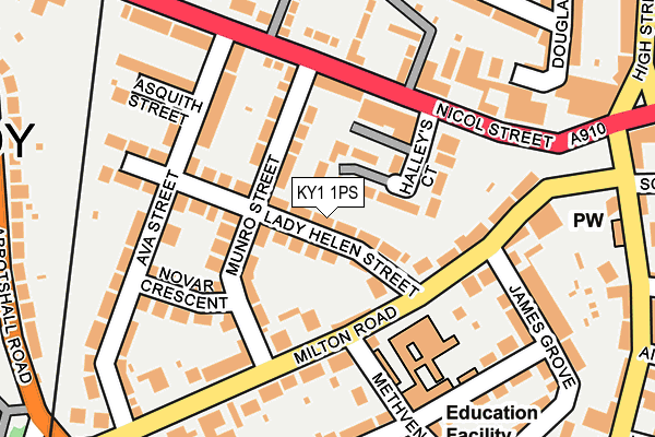 KY1 1PS map - OS OpenMap – Local (Ordnance Survey)