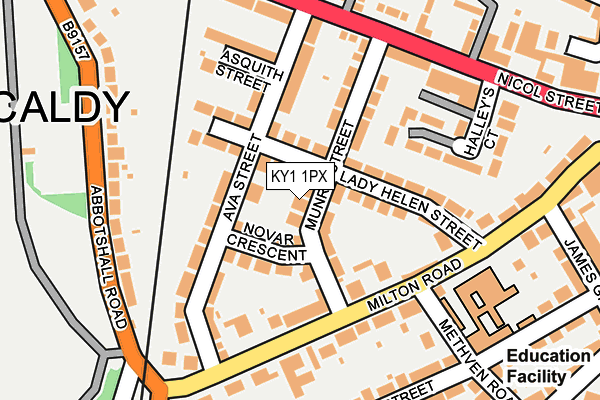 KY1 1PX map - OS OpenMap – Local (Ordnance Survey)