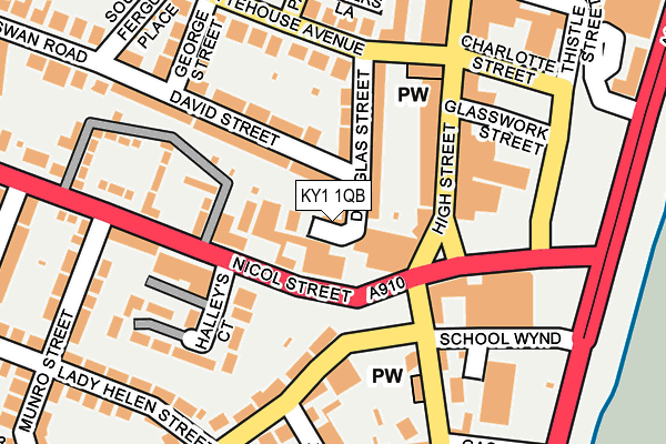 KY1 1QB map - OS OpenMap – Local (Ordnance Survey)