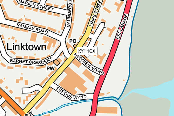 KY1 1QX map - OS OpenMap – Local (Ordnance Survey)