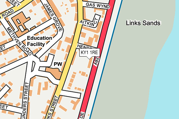 KY1 1RE map - OS OpenMap – Local (Ordnance Survey)