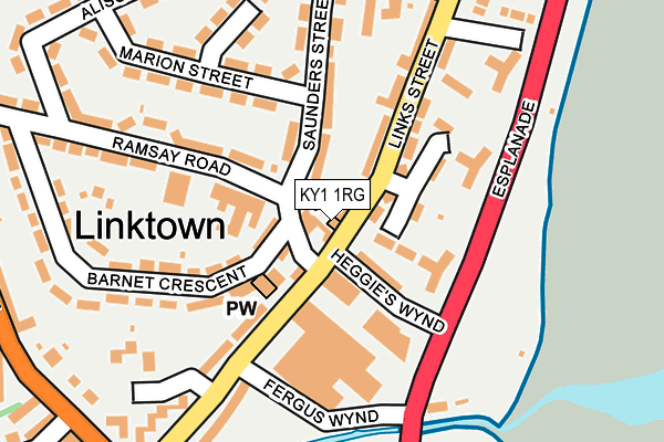 KY1 1RG map - OS OpenMap – Local (Ordnance Survey)