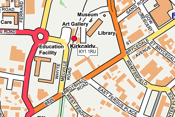 KY1 1RU map - OS OpenMap – Local (Ordnance Survey)