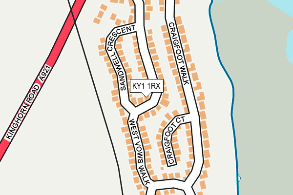 KY1 1RX map - OS OpenMap – Local (Ordnance Survey)