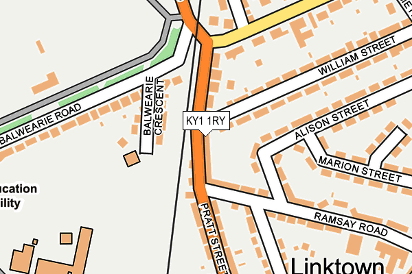 KY1 1RY map - OS OpenMap – Local (Ordnance Survey)