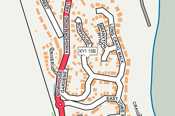 KY1 1SB map - OS OpenMap – Local (Ordnance Survey)