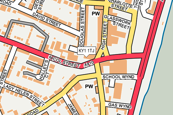 KY1 1TJ map - OS OpenMap – Local (Ordnance Survey)