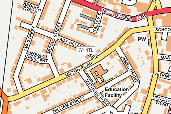 KY1 1TL map - OS OpenMap – Local (Ordnance Survey)