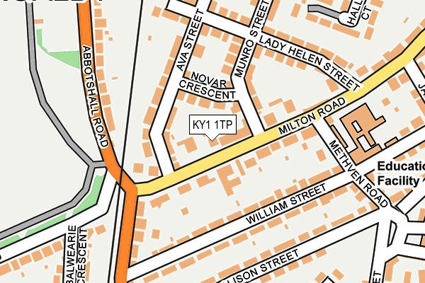 KY1 1TP map - OS OpenMap – Local (Ordnance Survey)