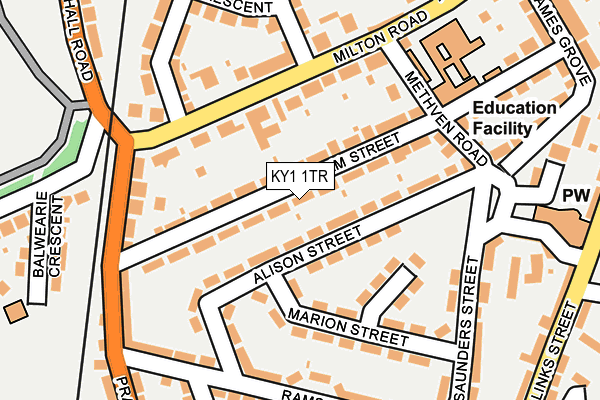 KY1 1TR map - OS OpenMap – Local (Ordnance Survey)