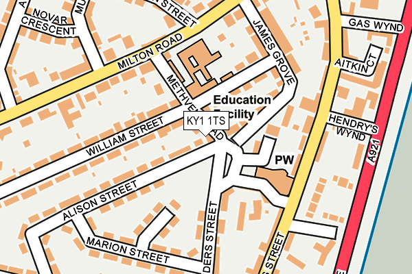 KY1 1TS map - OS OpenMap – Local (Ordnance Survey)