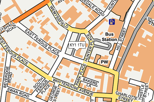 KY1 1TU map - OS OpenMap – Local (Ordnance Survey)