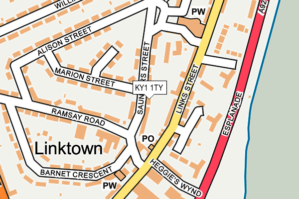 KY1 1TY map - OS OpenMap – Local (Ordnance Survey)