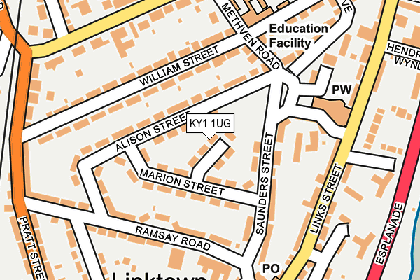 KY1 1UG map - OS OpenMap – Local (Ordnance Survey)