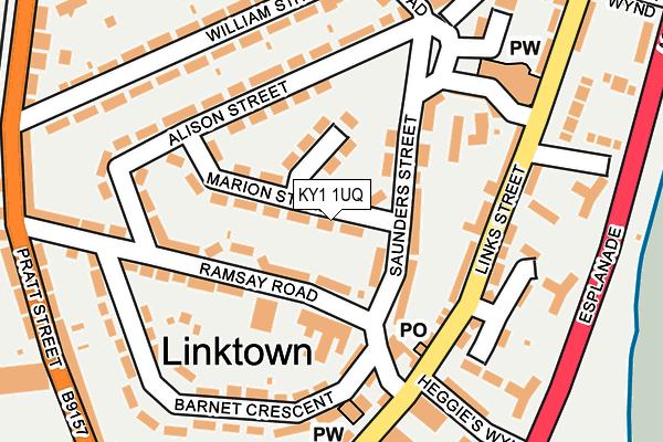 KY1 1UQ map - OS OpenMap – Local (Ordnance Survey)