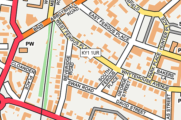 KY1 1UR map - OS OpenMap – Local (Ordnance Survey)