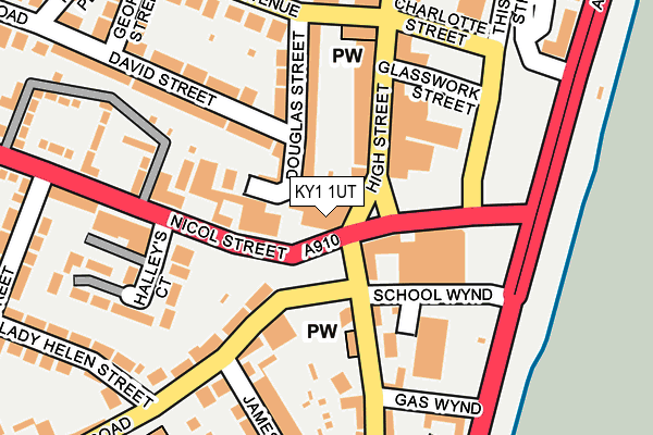 KY1 1UT map - OS OpenMap – Local (Ordnance Survey)