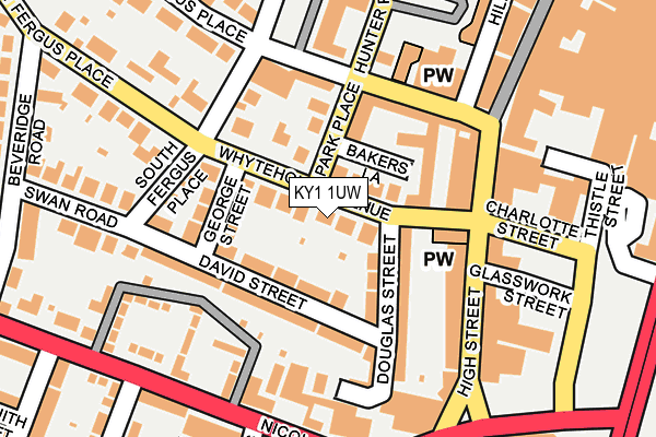 KY1 1UW map - OS OpenMap – Local (Ordnance Survey)