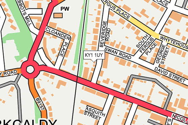 KY1 1UY map - OS OpenMap – Local (Ordnance Survey)