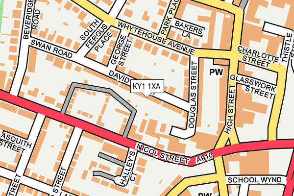 KY1 1XA map - OS OpenMap – Local (Ordnance Survey)