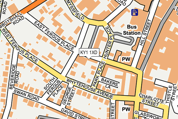 KY1 1XD map - OS OpenMap – Local (Ordnance Survey)