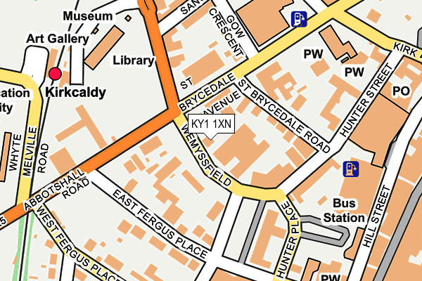 KY1 1XN map - OS OpenMap – Local (Ordnance Survey)