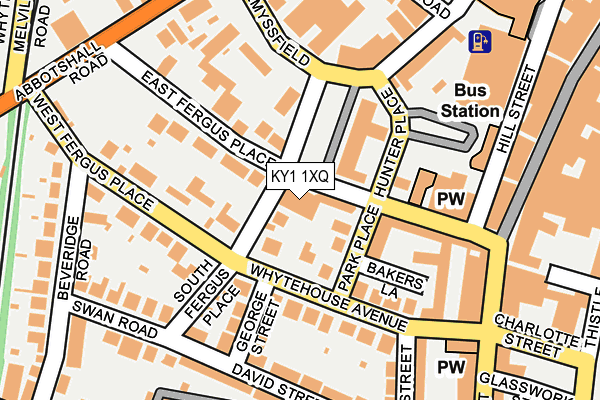 KY1 1XQ map - OS OpenMap – Local (Ordnance Survey)