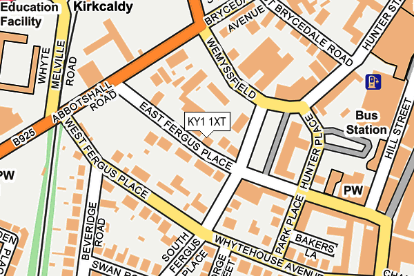 KY1 1XT map - OS OpenMap – Local (Ordnance Survey)